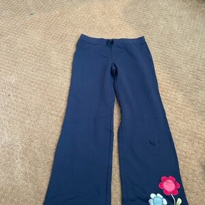Gymboree Navy Leggings with Floral Design